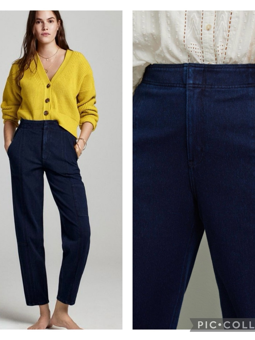 Anthropologie Pilcro Ultra High Rise Relaxed Jogger Jeans Dark Wash Size 28
